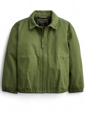 Crewcuts kids  Olive Green Military-Style Zip Jacket